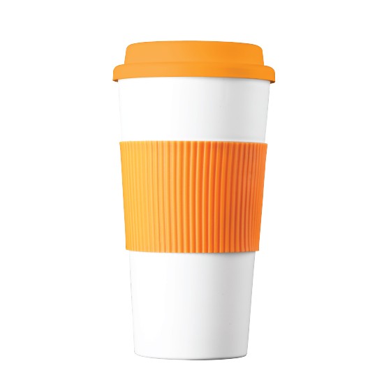 Orange And WhiteThermo R Sleeve 600 ml BPA Free
